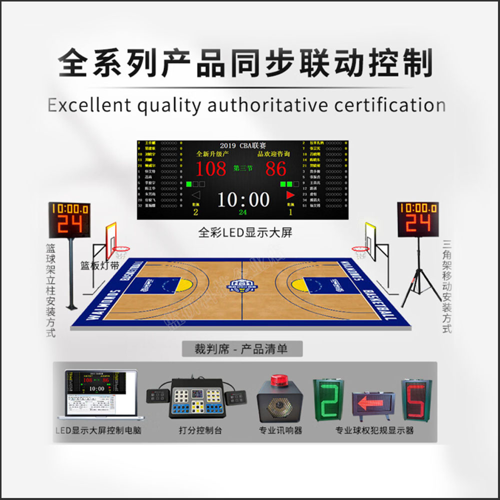 High definition basketball videoCBABroadcast image scoring system